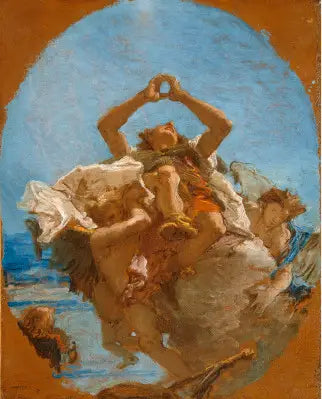 Svatý Roch nesený do nebe anděly - Giovanni Battista Tiepolo