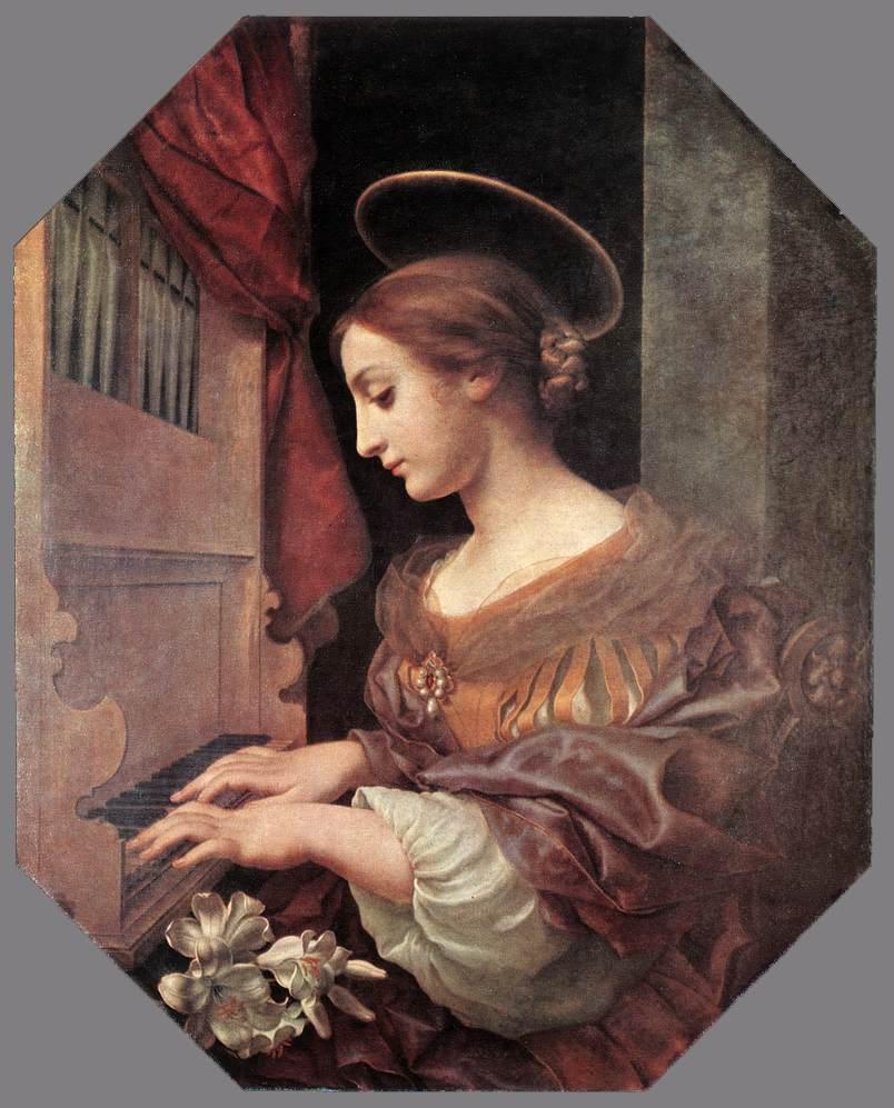 Sainte Cécile à l’orgue. - Carlo Dolci - Alpha Reproduction