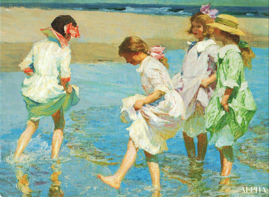 Beach Scene - Edward Henry Potthast - Reproductions de tableaux et peintures haut de gamme