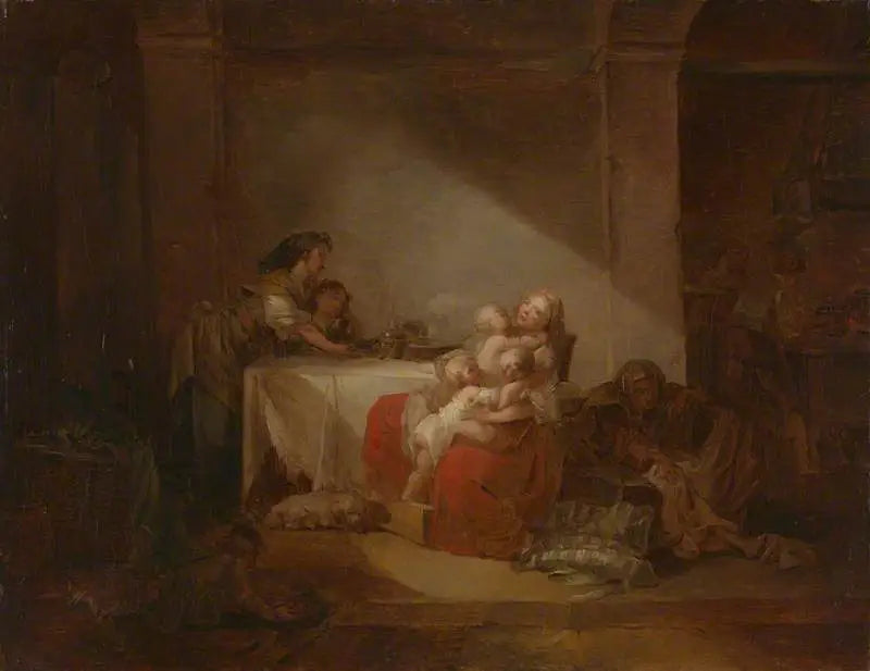 Scéna uvnitř - Jean-Honoré Fragonard