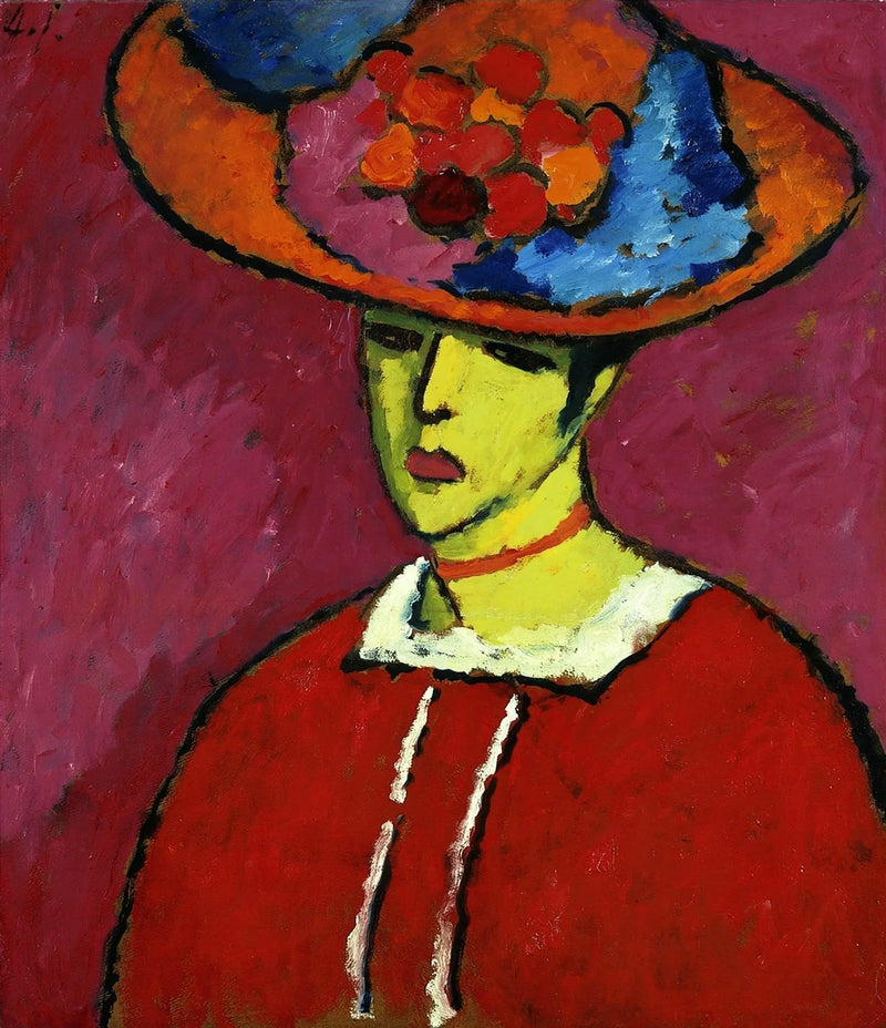 Schokko s kloboukem s širokým okrajem - Alexej von Jawlensky