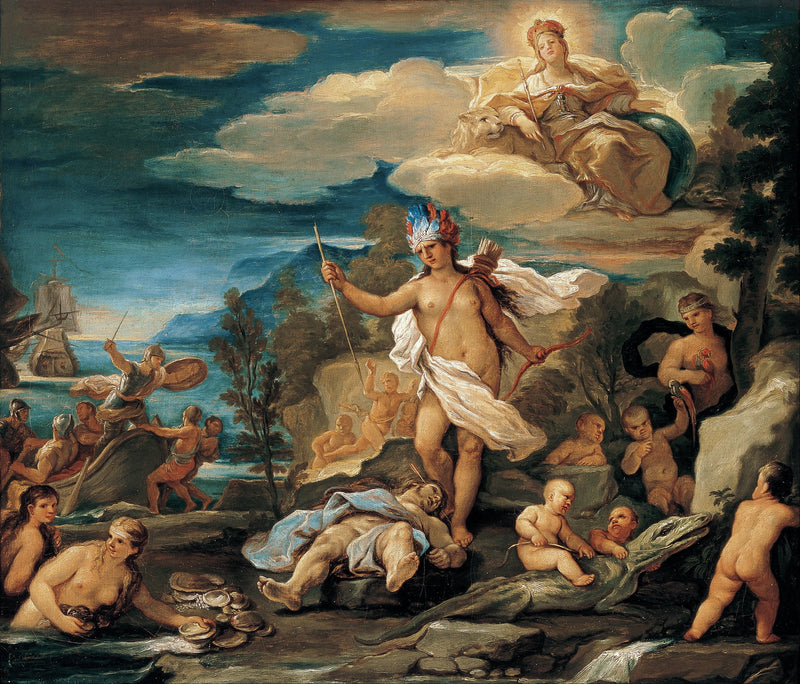 Série čtyř částí světa. Amerika - Luca Giordano