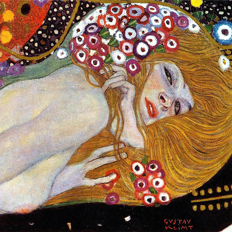 🐍 Vodní hadi II (Detail) – Gustav Klimt (1904–1907)