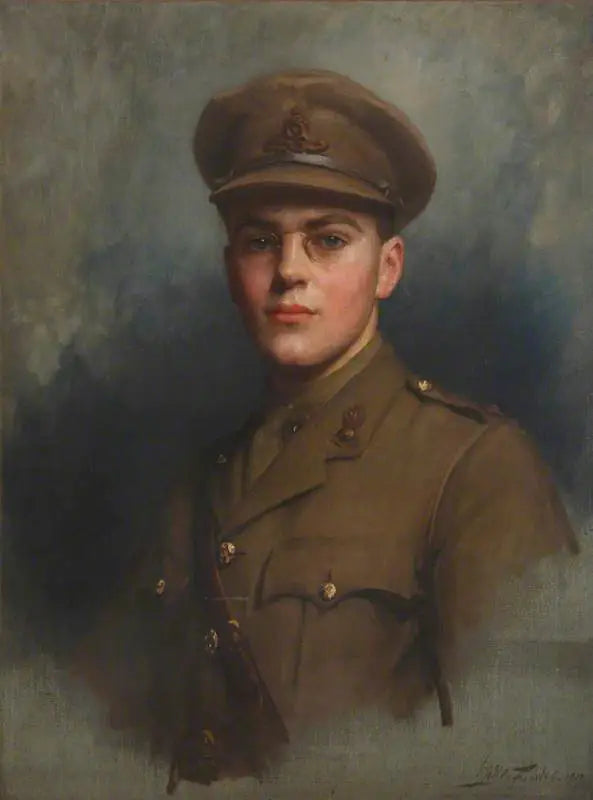 Sir Felix John Morgan Brunner, 3. baronet Brunner (1897-1982) jako důstojník dělostřelectva - Luke Fildes