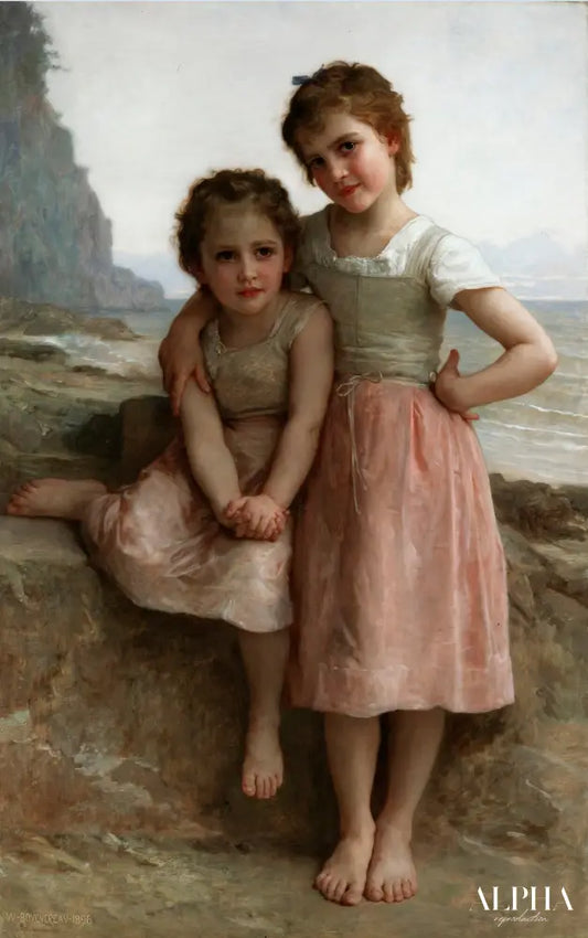 Sœurs du rivage - William-Adolphe Bouguereau Reproductions de tableaux à la peinture à l’huile