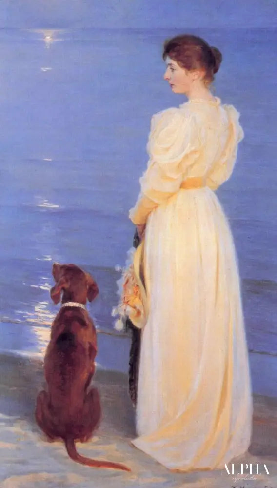 Soirée d'été à Skagen - Peder Severin Kroyer - Reproductions de tableaux et peintures haut de gamme