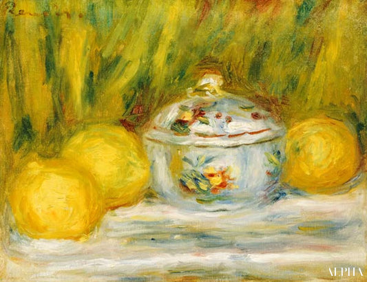 Sucrier et citrons - Pierre-Auguste Renoir - Reproductions de tableaux et peintures haut de gamme