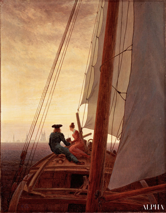 Sur le voilier - Caspar David Friedrich - Reproductions de tableaux et peintures haut de gamme