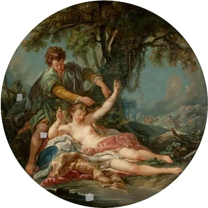 Sylvia zachráněná Amintasem - François Boucher
