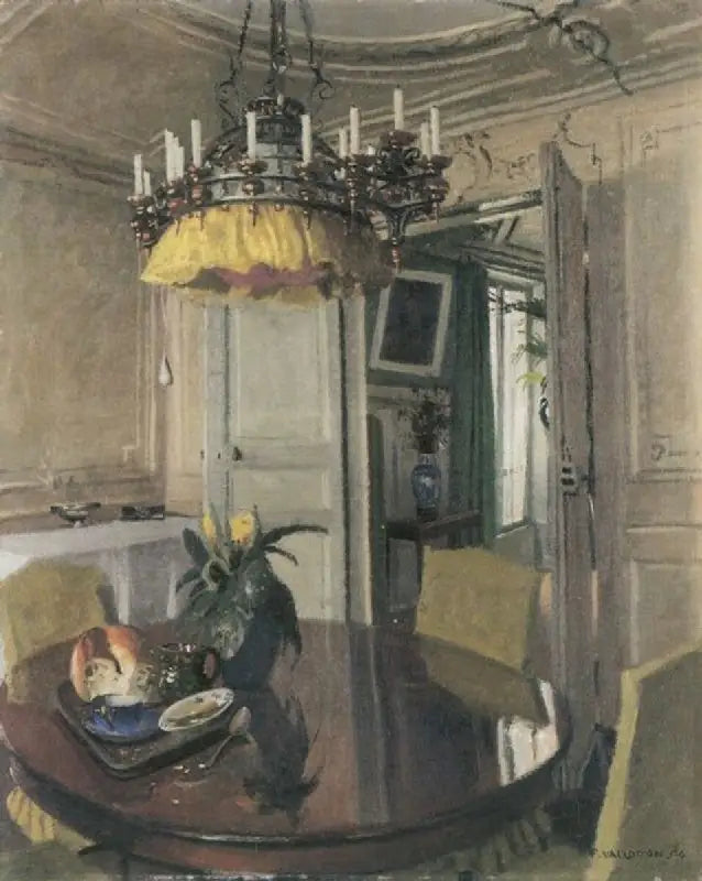 Jídelní stůl s květinovou vazbou - Félix Vallotton