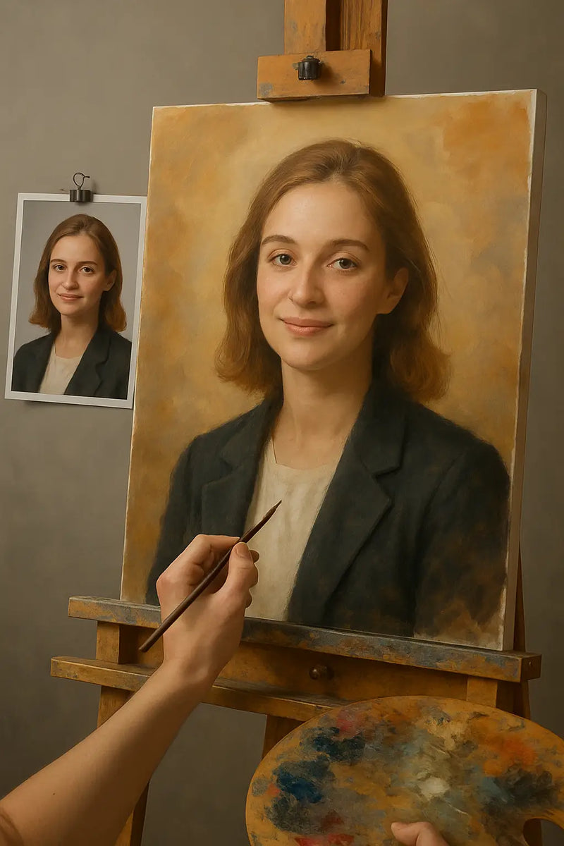 🎨 Přizpůsobitelný portrétní obraz 1 osoby – unikátní olejomalba