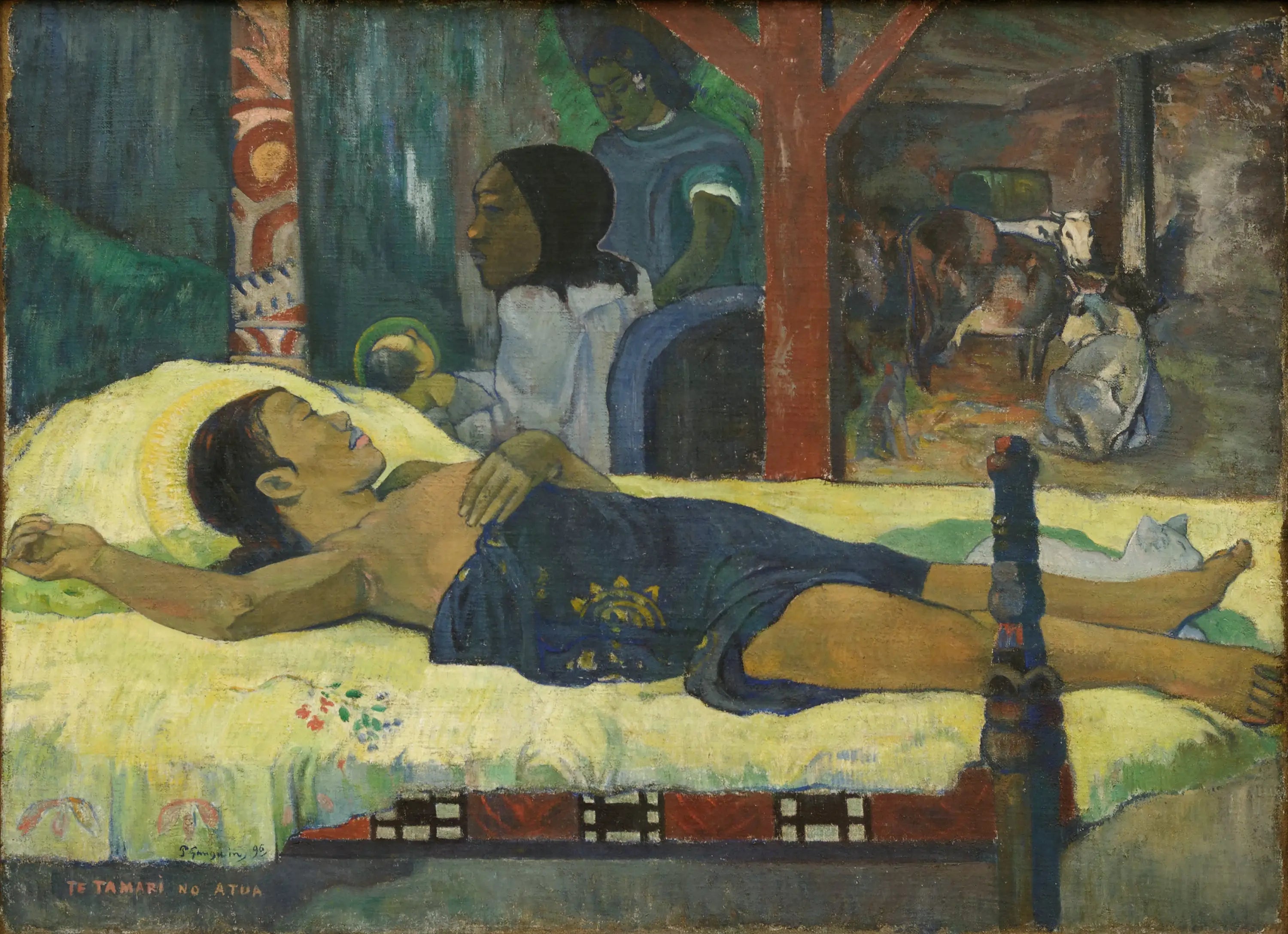 Reproduction du tableau « Te tamari no atua - Paul Gauguin » par Alpha Reproduction en peinture à l’huile