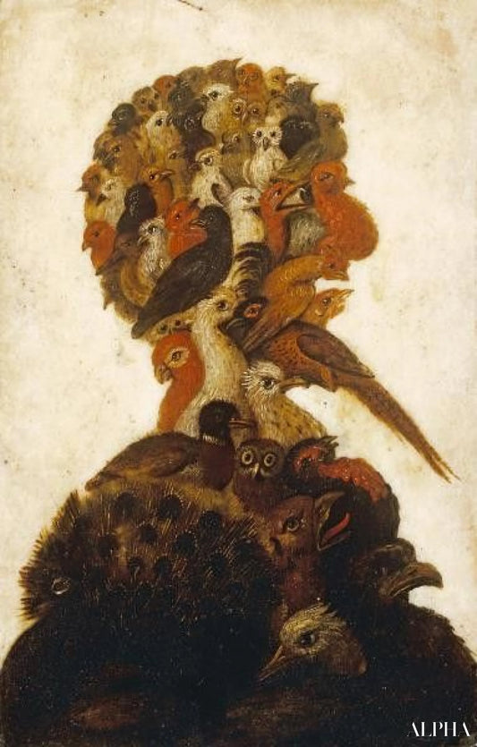 Tête anthropomorphe représentant l'un des quatre éléments - l'air - Arcimboldo - Reproductions de tableaux et peintures haut de gamme