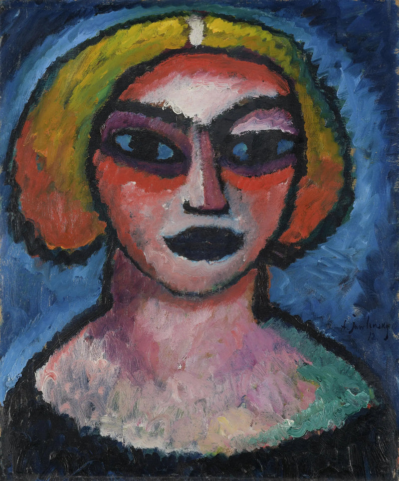 Hlava ženy Zpět: Busta muže (asi 1910-1912) - Alexej von Jawlensky