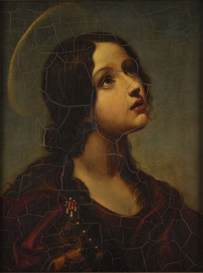 Hlava mladé svaté (svaté Lucie?) - Carlo Dolci