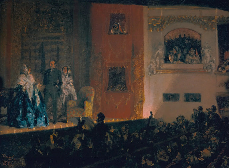 divadlo Gymnase v Paříži - Adolph von Menzel