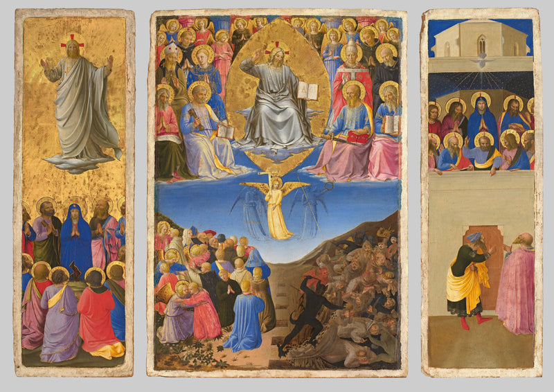 Triptyk Soudného soudu, Nanebevstoupení a Letnic - Fra Angelico