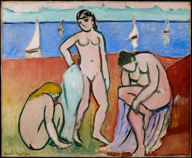 Tři koupající se - Henri Matisse