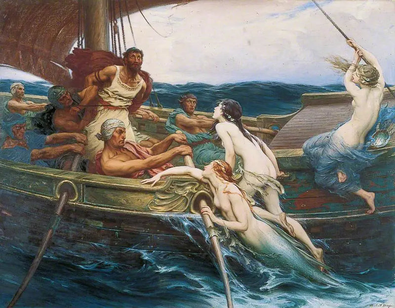 Ulysse a sirény - Herbert Draper