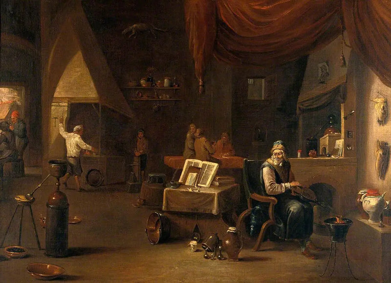 Alchymista ve svém laboratoři - David Teniers mladší
