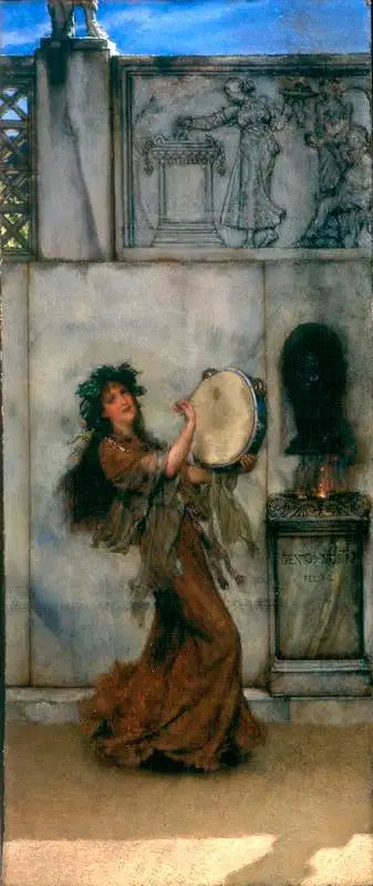 Zahradní oltář - Lawrence Alma-Tadema