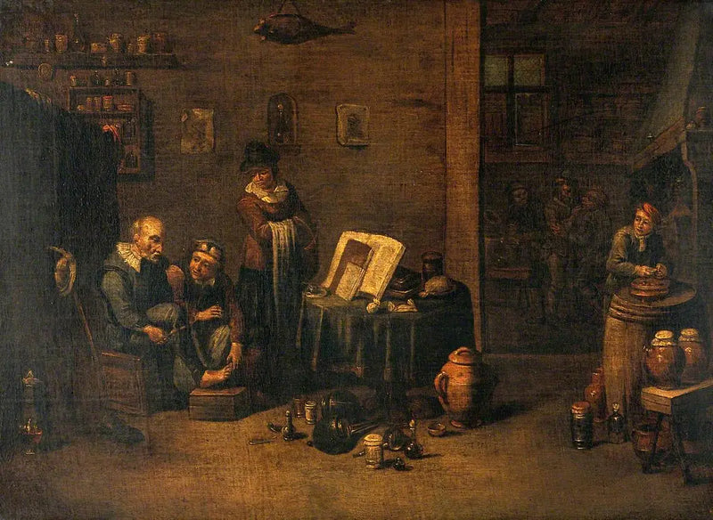 Chirurg operující nohu - David Teniers ml.