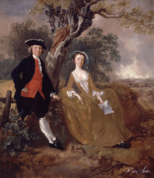 Un couple inconnu dans un paysage - Thomas Gainsborough - Reproductions de tableaux et peintures haut de gamme