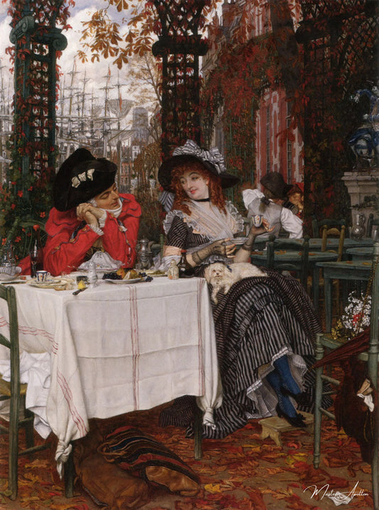 Un Dejeuner - James Tissot - Reproductions de tableaux et peintures haut de gamme