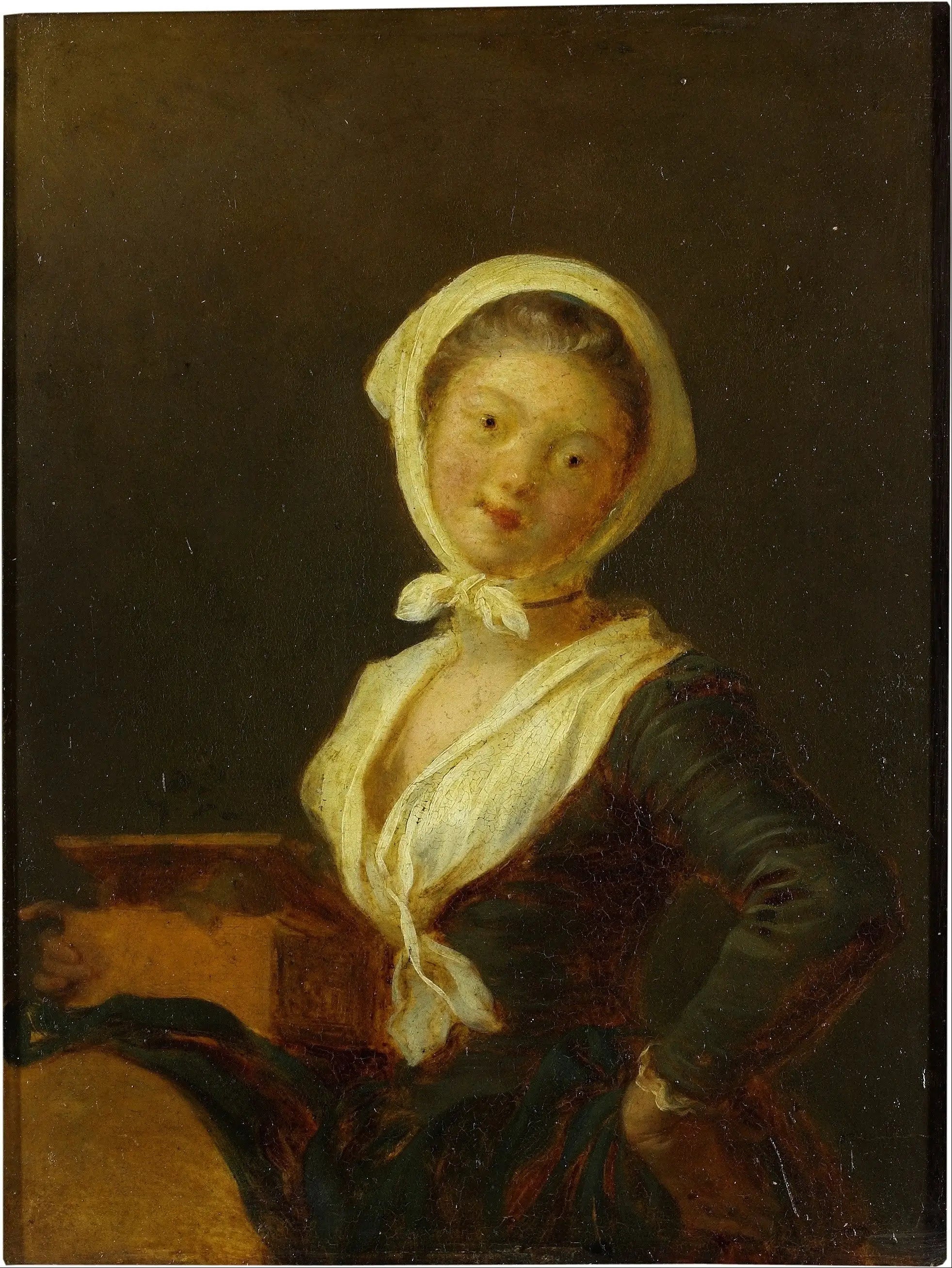 Un joueur d’orgue de barbarie (une femme de Savoie) - Jean-Honoré Fragonard - Alpha Reproduction