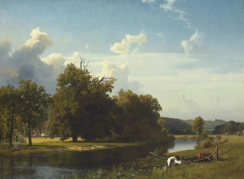 Vodní krajina, Vestfálsko - Albert Bierstadt