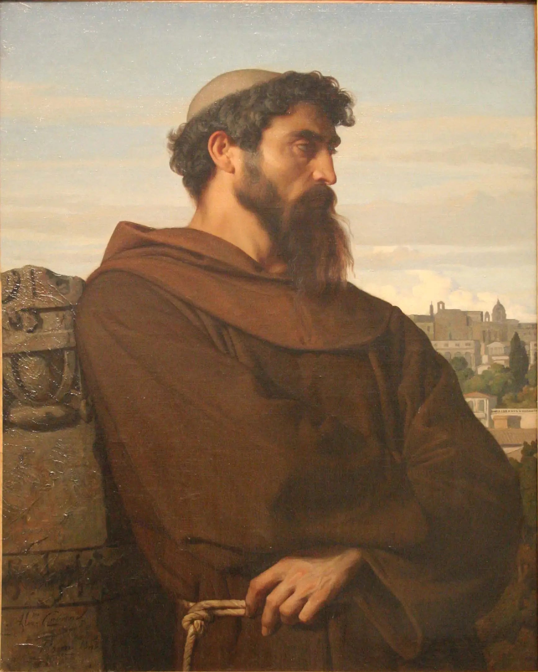 Un penseur jeune moine romain - Alexandre Cabanel - Alpha Reproduction