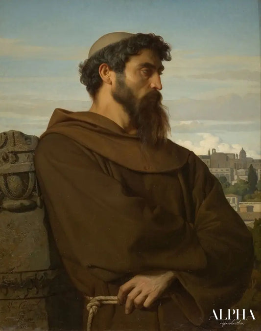 Un penseur jeune moine romain - Alexandre Cabanel Reproductions de tableaux à la peinture à l’huile