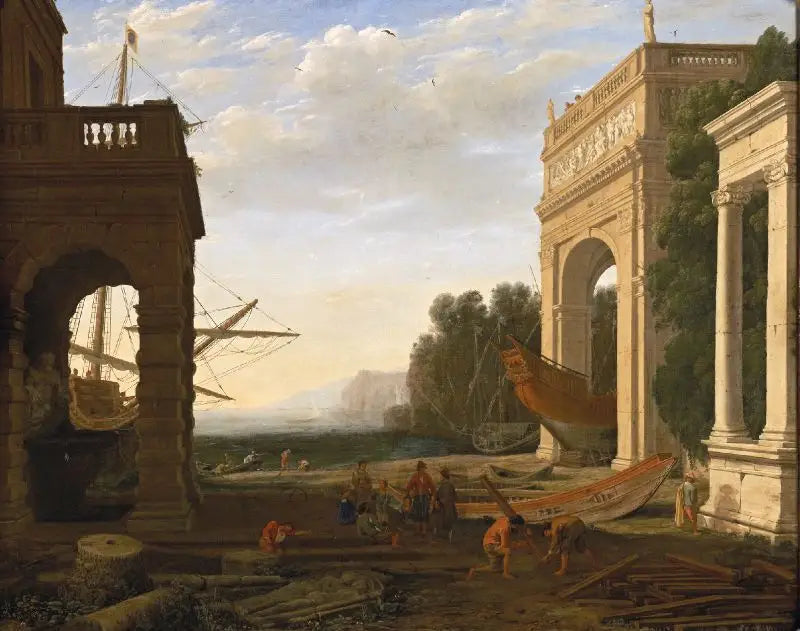 Přístav v Středomoří s loděmi - Claude Lorrain