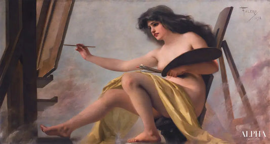 Une allégorie de l'art - Luis Ricardo Falero - Reproductions de tableaux et peintures haut de gamme