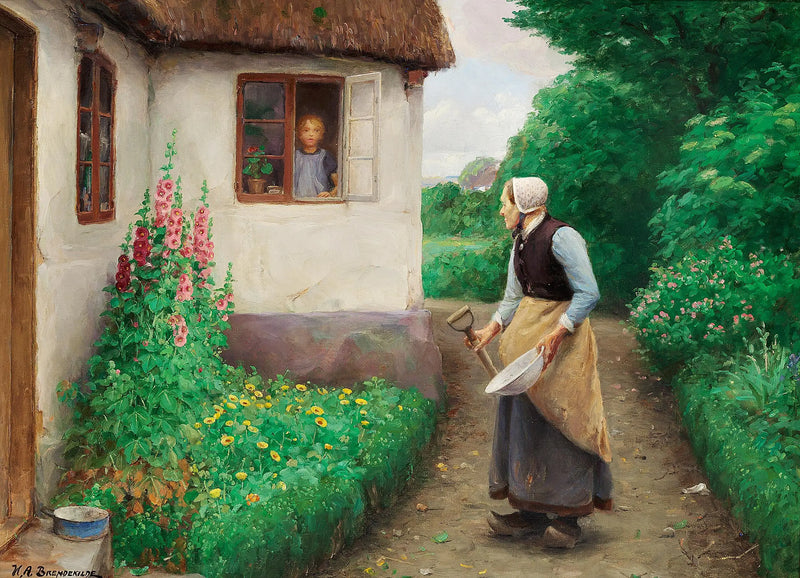 Ranní rozhovor. - H. A. Brendekilde