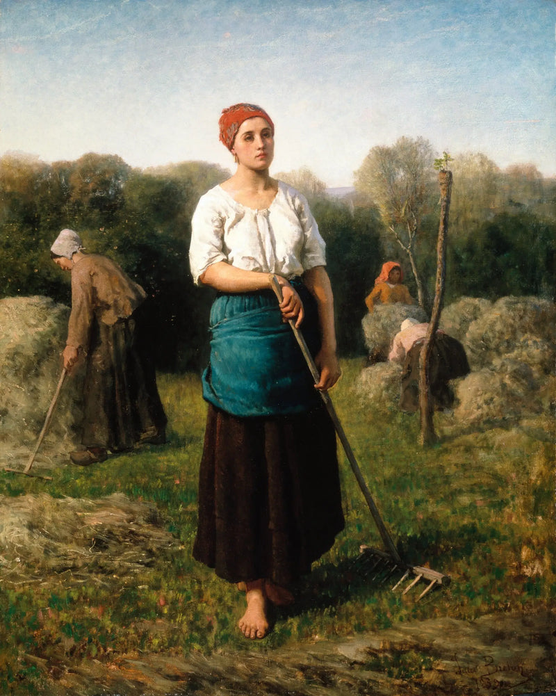 Dívka s hráběmi - Jules Breton