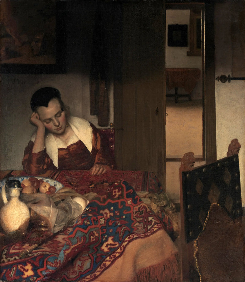 Usnutá dívka - Johannes Vermeer