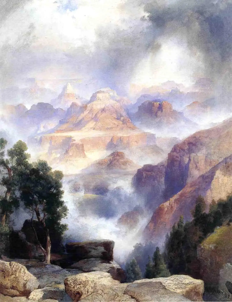 Deštivý den, Grand Canyon - Thomas Moran