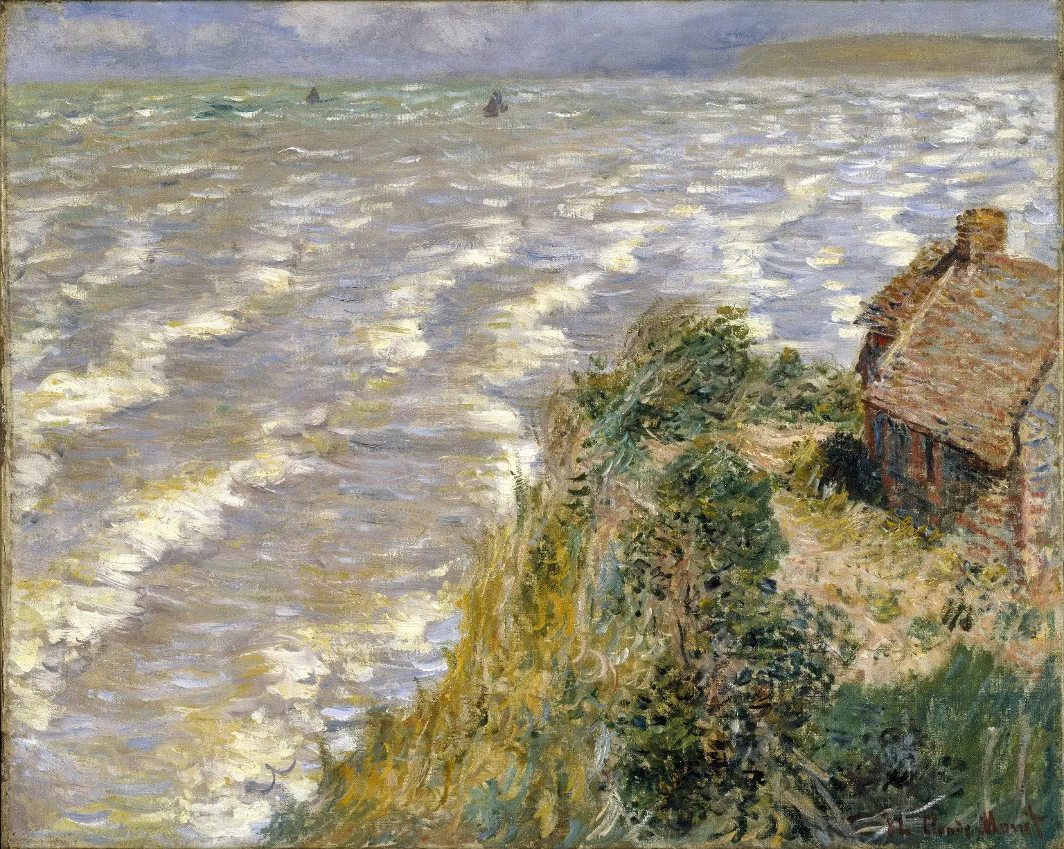 Reproduction du tableau « Une marée en hausse à Pourville - Claude Monet » par Alpha Reproduction en peinture à l’huile