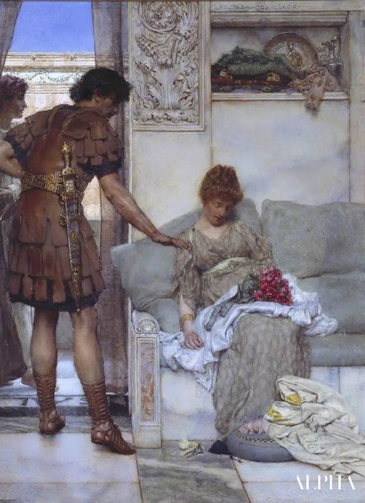 Une salutation silencieuse - Lawrence Alma-Tadema Reproductions de tableaux à la peinture à l’huile