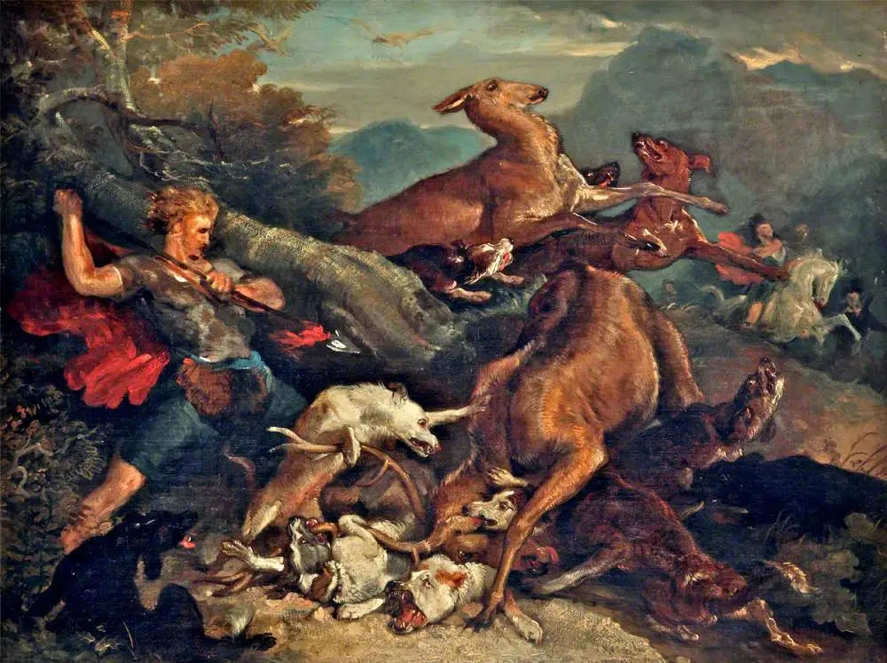 Une scène de chasse - Edwin Henry Landseer - Alpha Reproduction