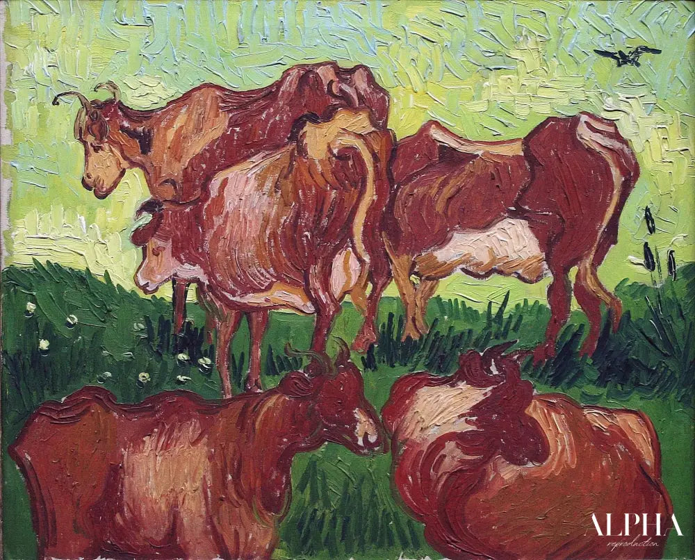 Vaches - Van Gogh - Reproductions de tableaux et peintures haut de gamme