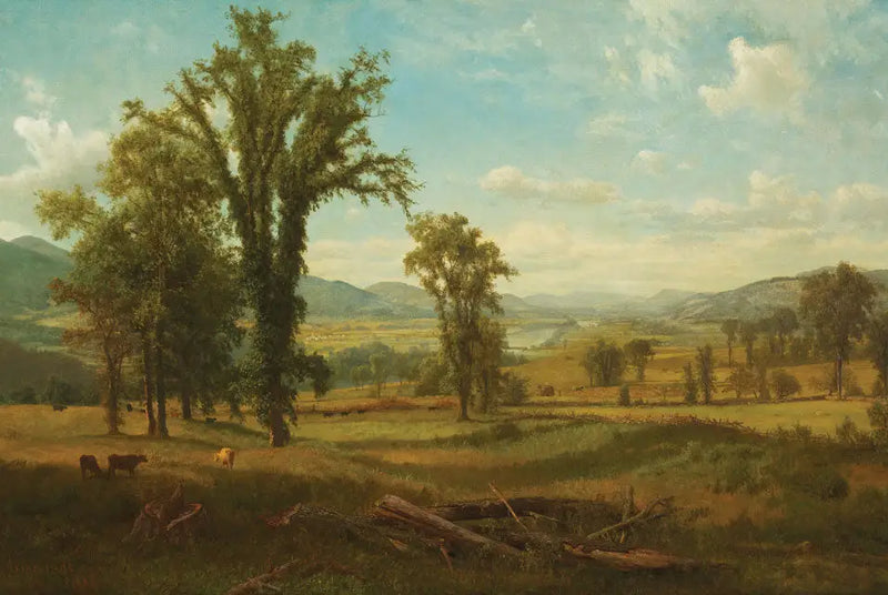 Údolí řeky Connecticut, Claremont, New Hampshire - Albert Bierstadt