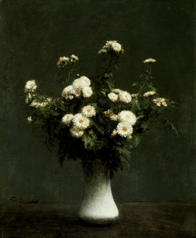 Váza s chryzantémami - Henri Fantin-Latour