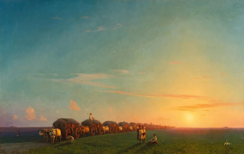 Velká krajina s osadníky - Ivan Aïvazovski