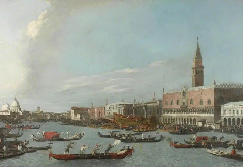 Venise le Bucintoro revient au Molo le jour de l’Ascension - Canaletto - Alpha Reproduction