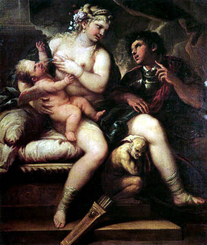 Venuše, Kupid a Mars - Luca Giordano