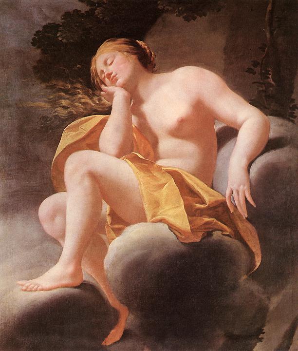 Spící Venuše na mracích - Simon Vouet