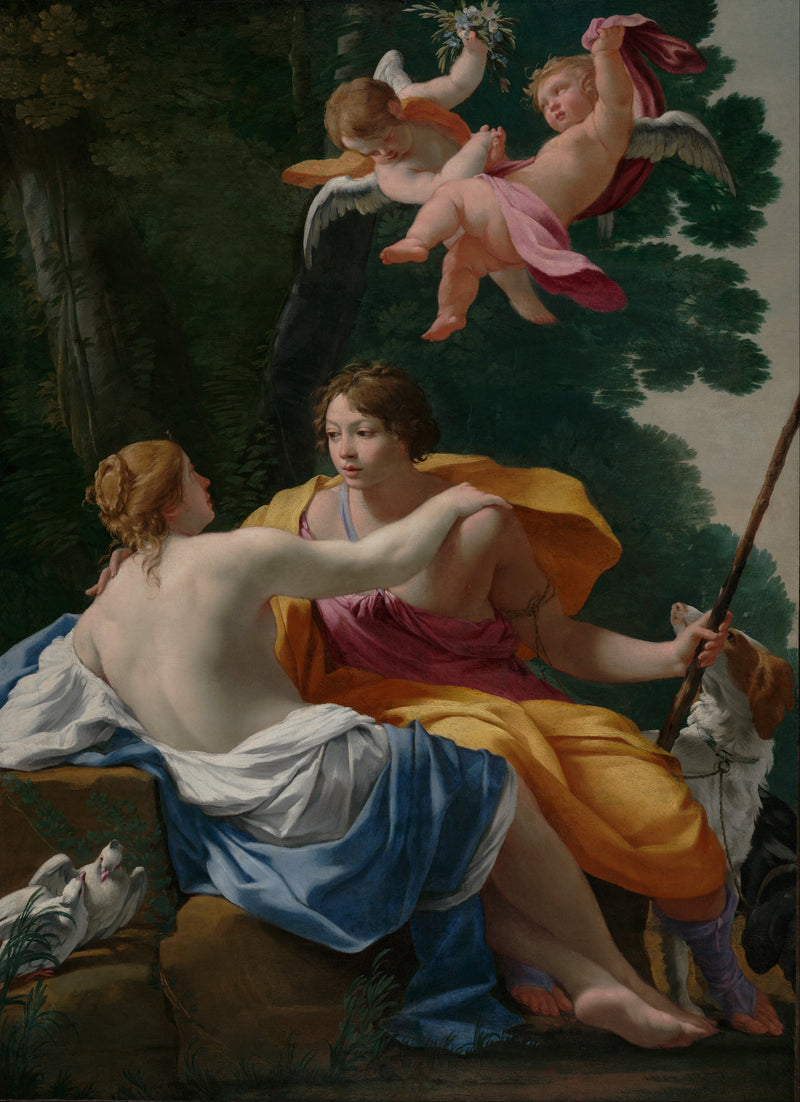 Venuše a Adonis - Simon Vouet