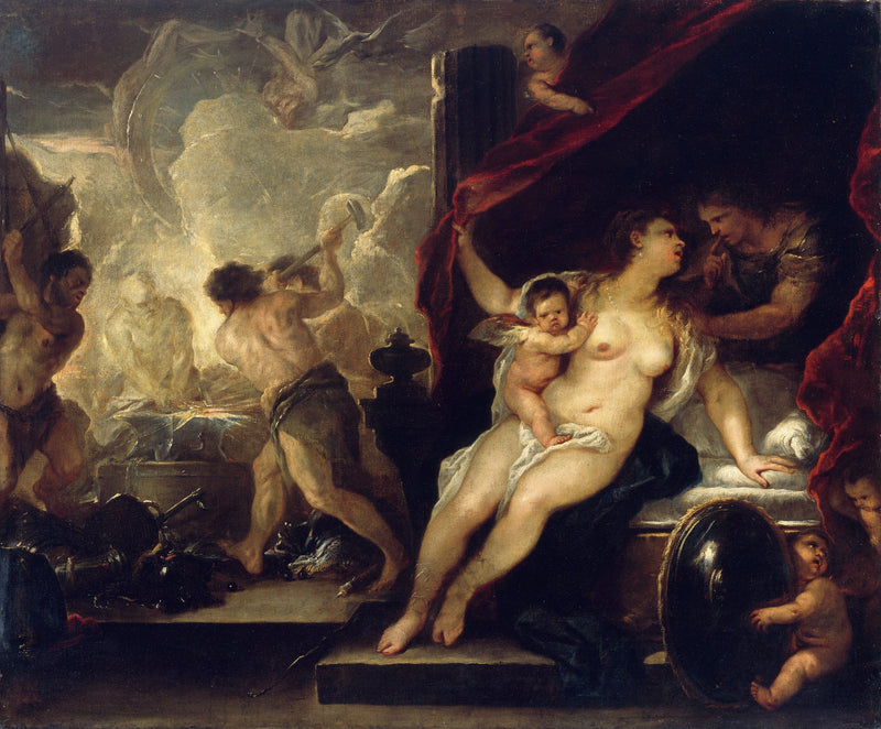 Venuše, Mars a kovář Vulcain - Luca Giordano
